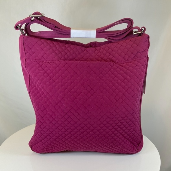 Vera Bradley Triple Zip Hipster Crossbody Purse Raspberry Radiance - Picture 4 of 8